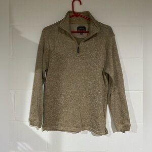 Mountain ridge quarter zip tan sweater medium